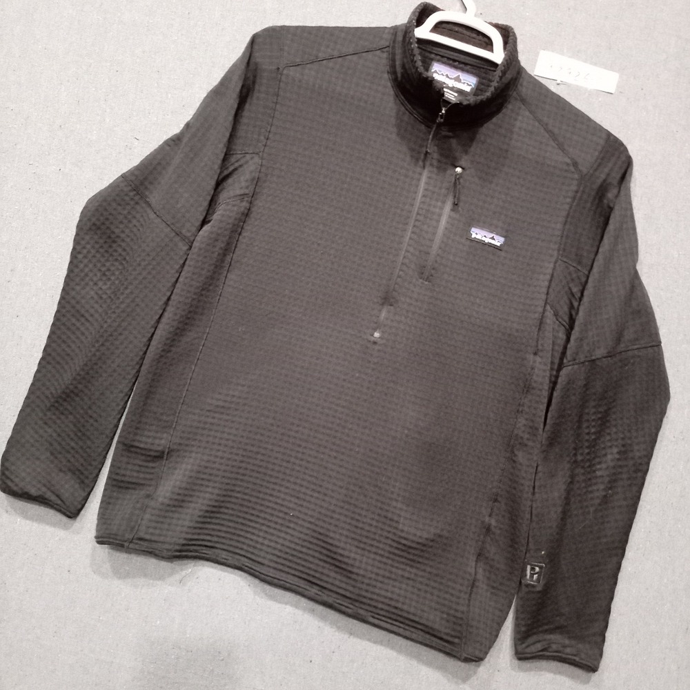 Patagonia R1 Regulator Fleece Quarter Zip Pullover Black Mens Large